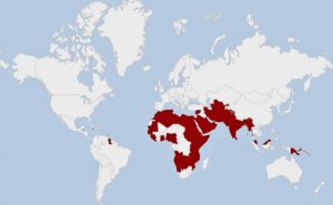 mappa che mostra in quali paesi l'omosessualite' e' ancora un crimine